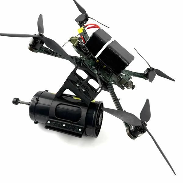 Комплект FPV-дрон Hrush 13" (Хрущ 13") с оптоволокном на 10 км (внутренний медиаконвертер) и креплением DRN300033 фото